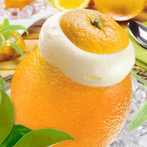 Апельсиновое мороженое в натуральной оболочке